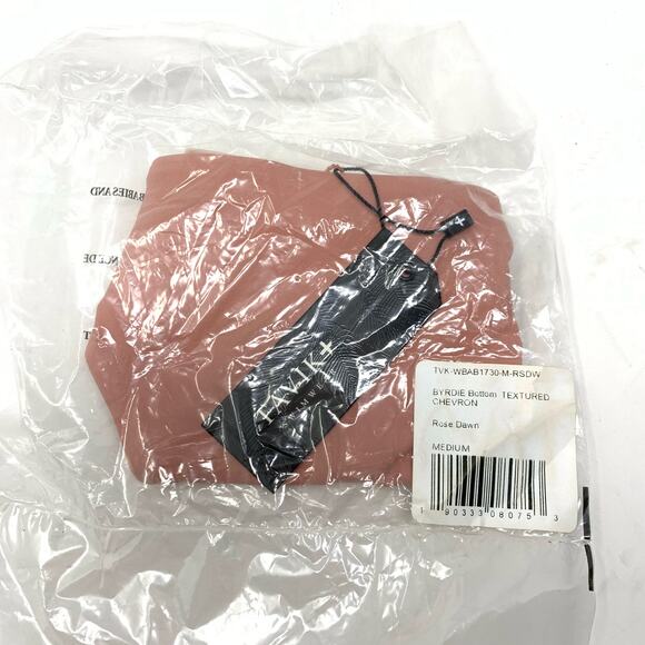 Tavik Byrdie Bottom Textured Chevron Bikini Bottom Rose Pink Size Medium - Picture 8 of 8